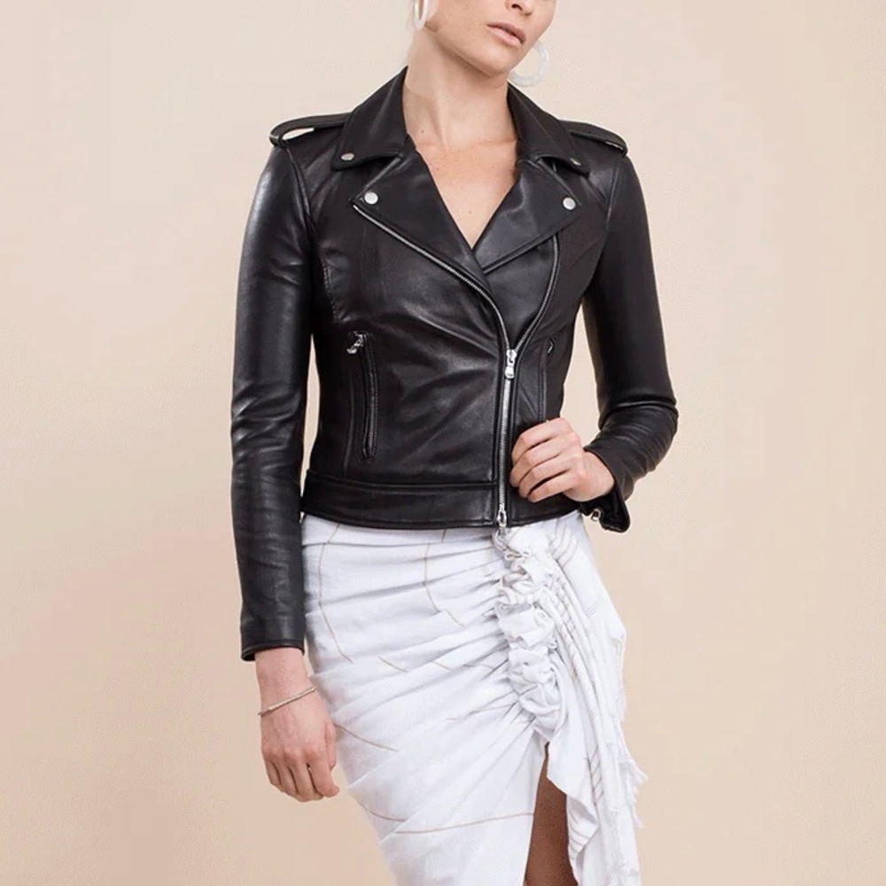 L’AGENCE Perfecto Leather Jacket XS